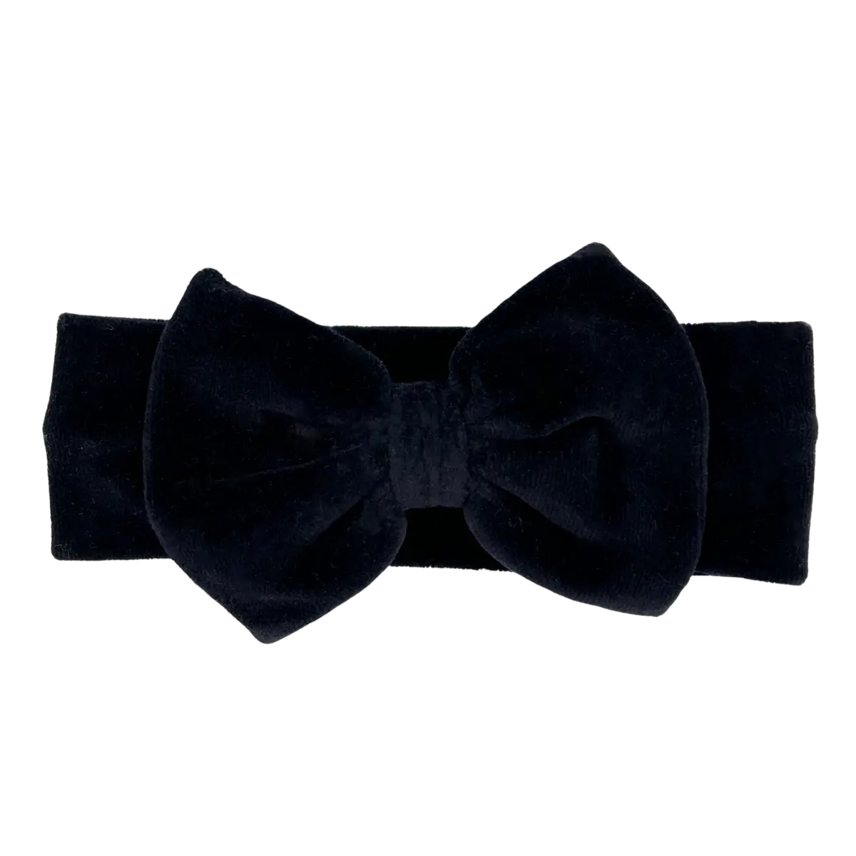 Haarband zwart velvet strik