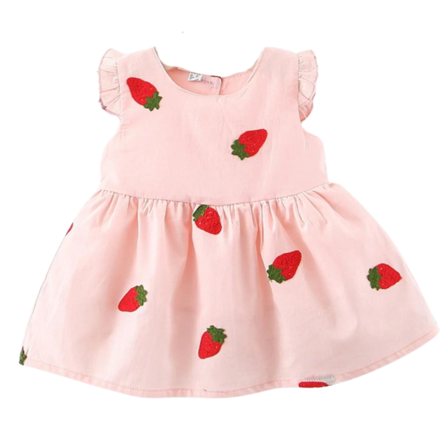 Baby jurkje aardbeien Mila (PRE-ORDER 4-7 werkdagen)