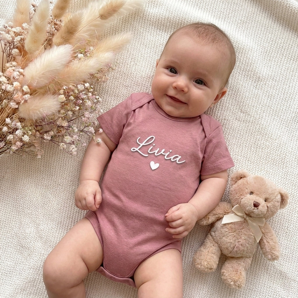 Romper met Naam Roze