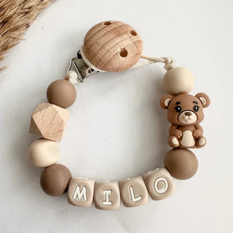 Speenkoord met naam – Beer Naturel - May Mays