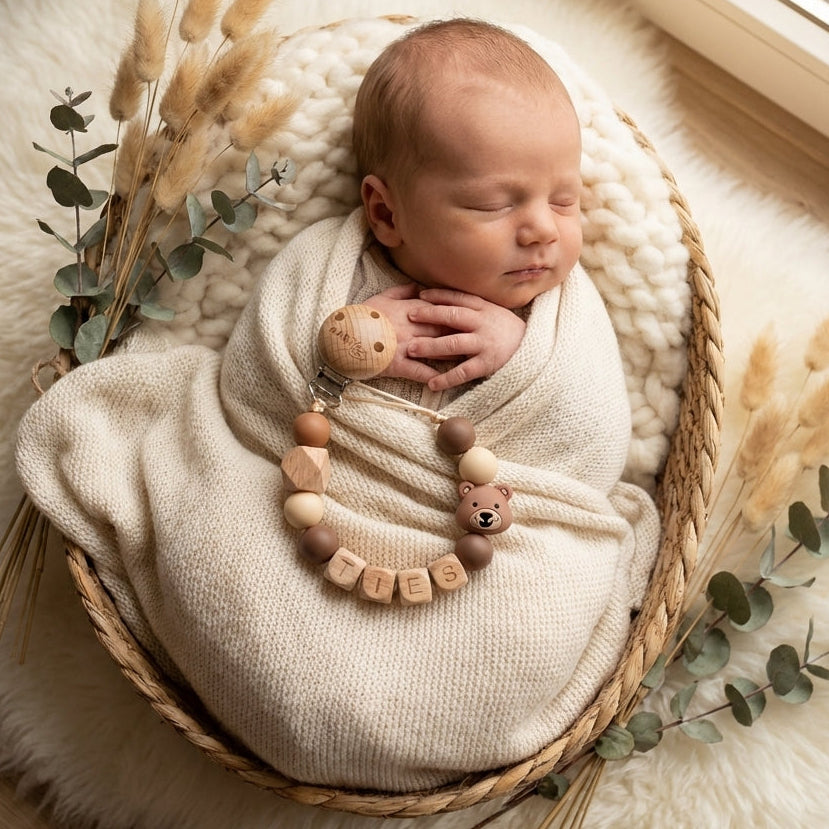 Speenkoord met naam – Beer Bruin