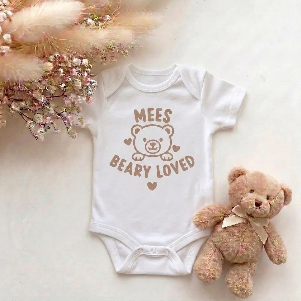 Romper met Naam Wit | Beer Beary Loved | May Mays