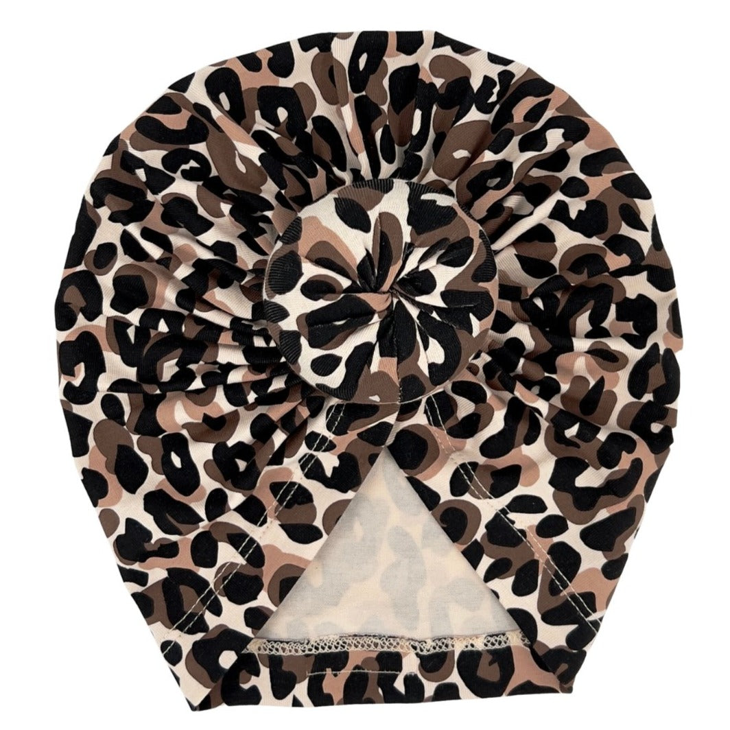 turban mutsje leopard