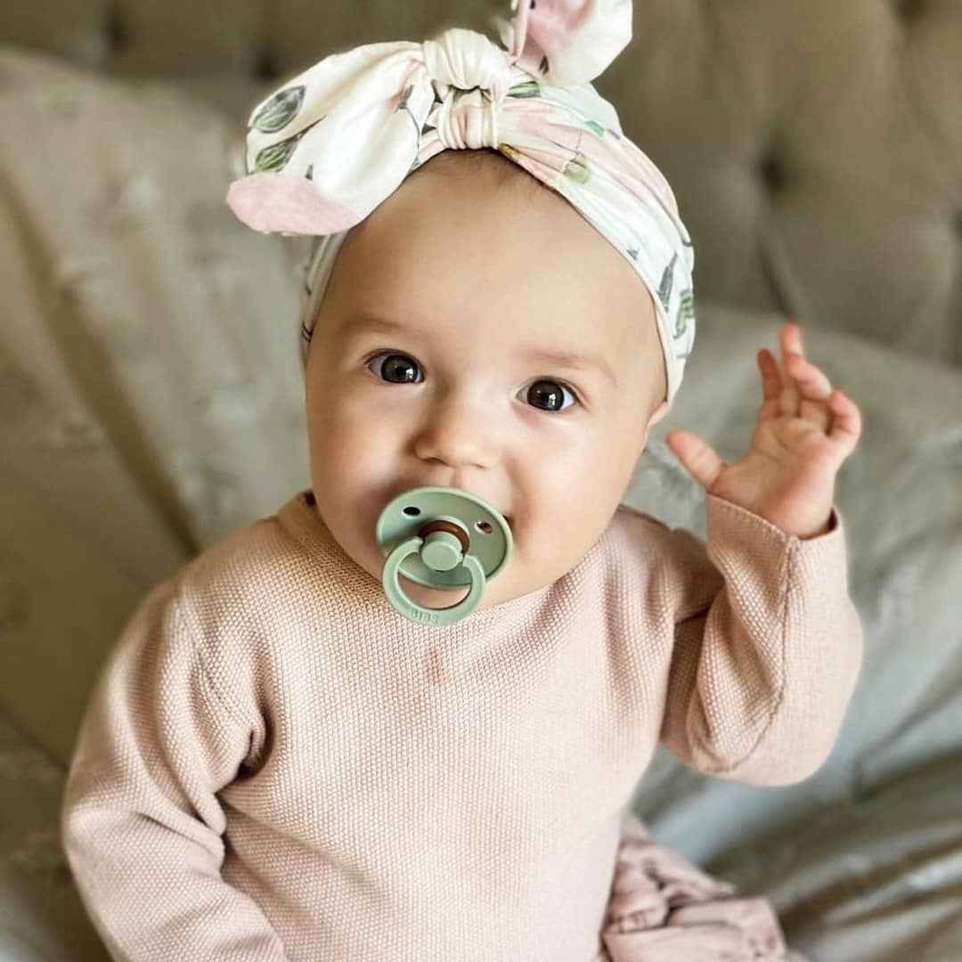 Sucette BIBS couleur sauge | Ronde | Taille 2 (0-36 mois)
