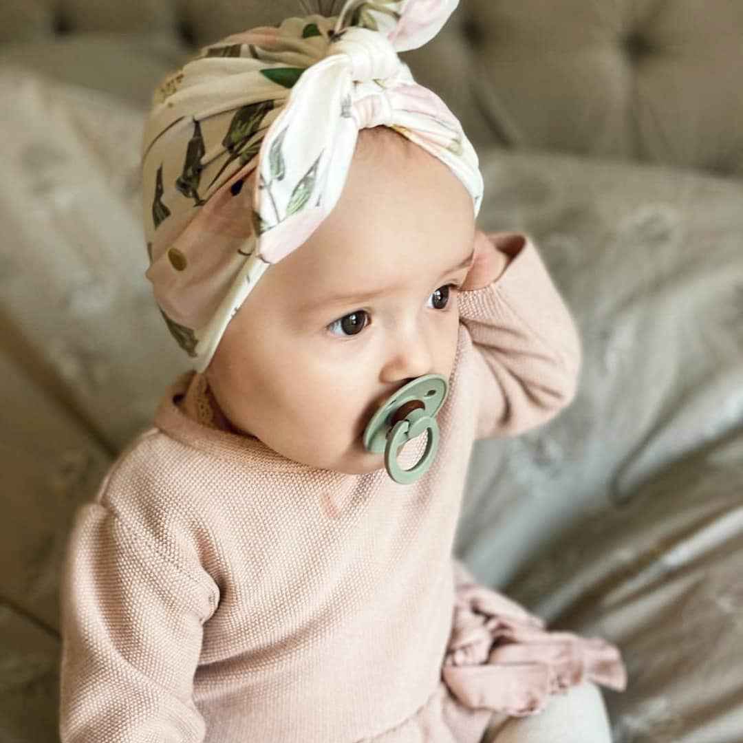 Sucette BIBS couleur sauge | Ronde | Taille 2 (0-36 mois)