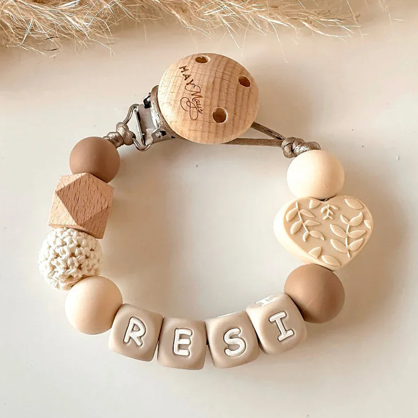 speenkoord met naam hartje naturel