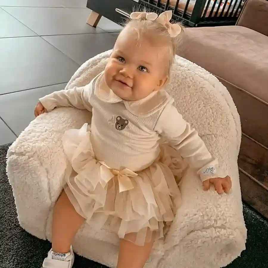 Tutu rokje met bloomer broekje beige Annabel - May Mays