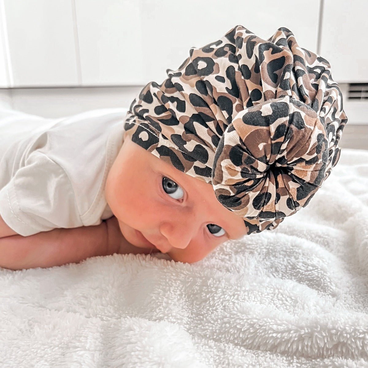 Lilly Babymutsje | Turban Leopard | 0-2 jaar - May Mays