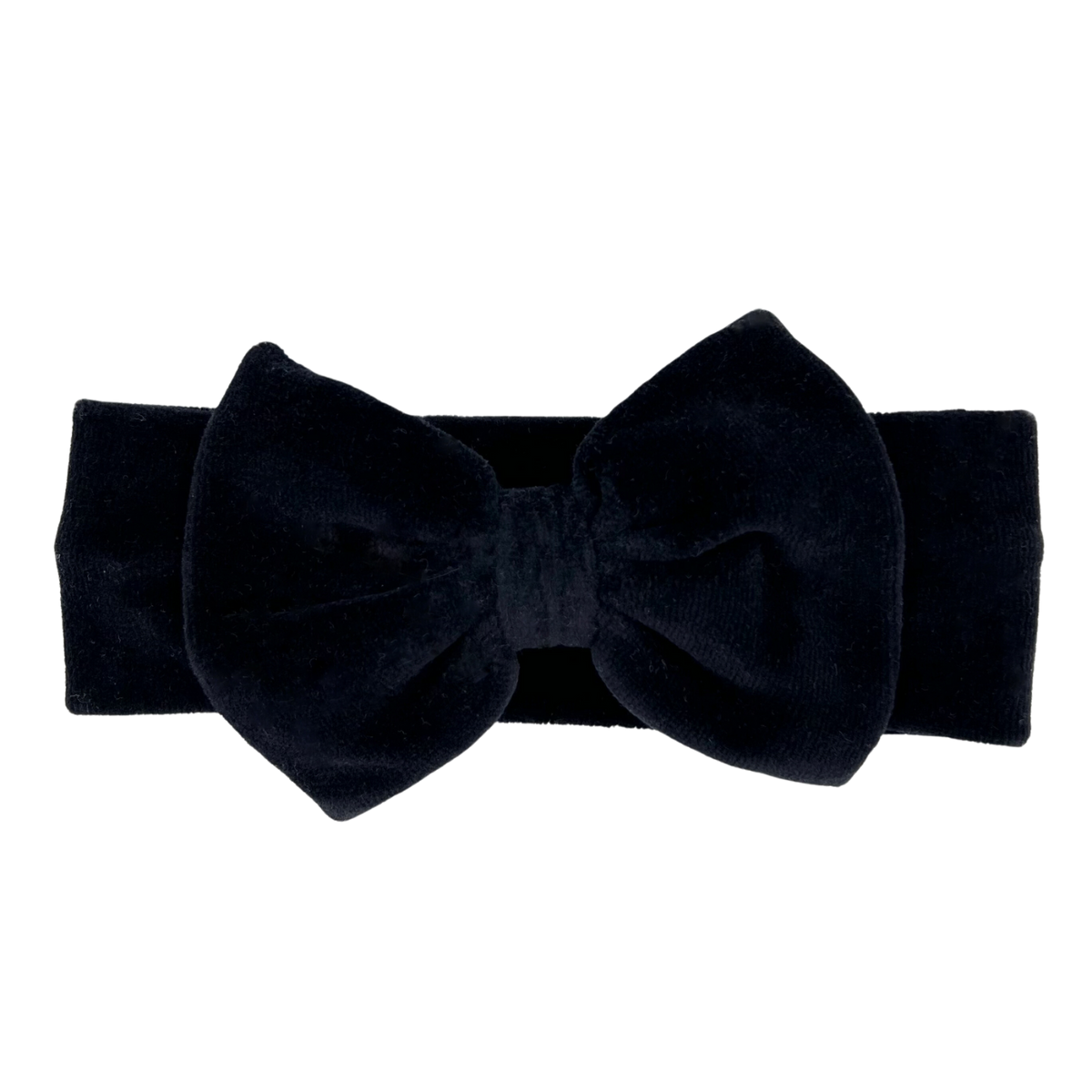 Haarband zwart velvet strik