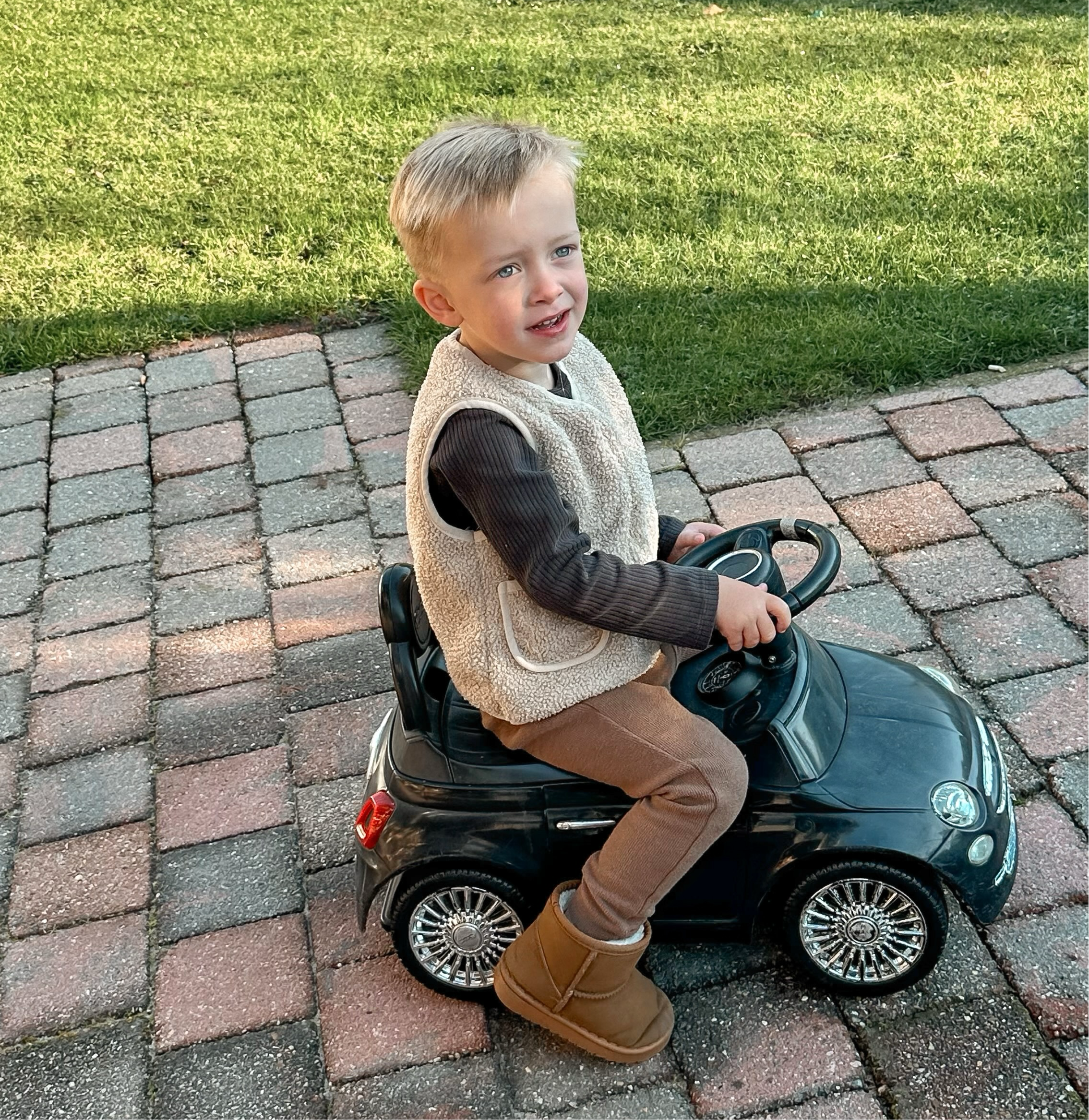 Teddy gillette vestje beige