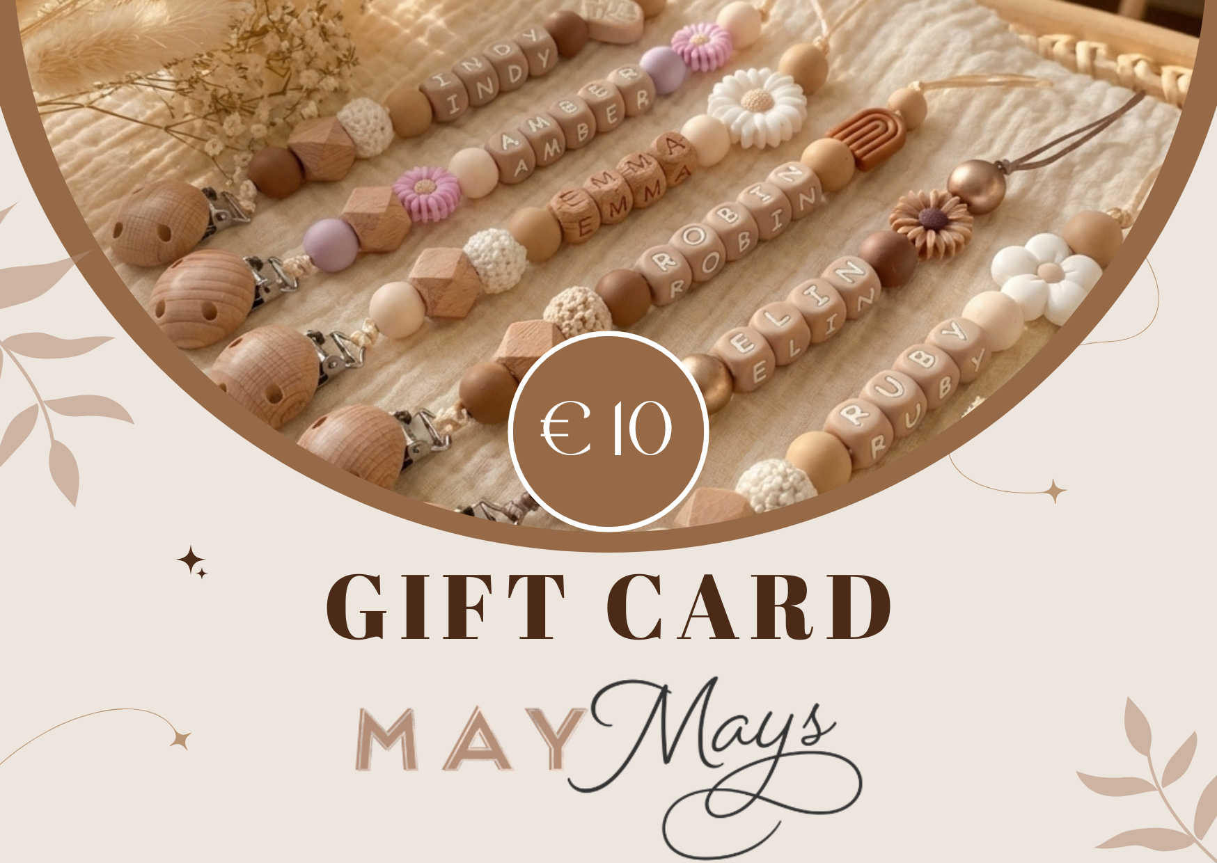 May Mays Gift Card (€10 – €100) + €5 extra shoptegoed (tijdelijke actie)