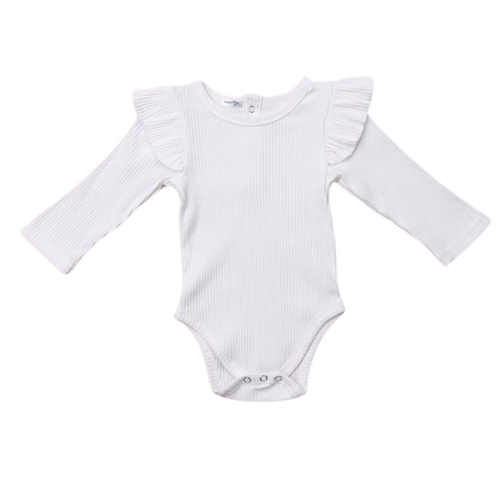 May Mays romper Isabelle ruffle rib wit