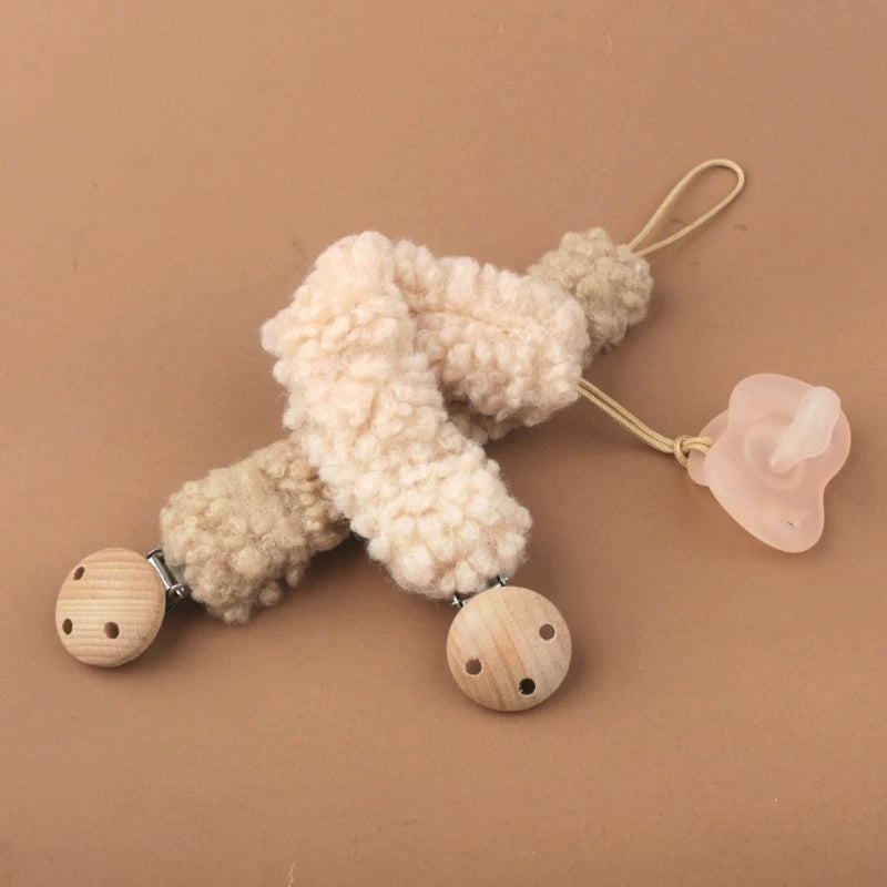 Baby teddy speenkoord beige