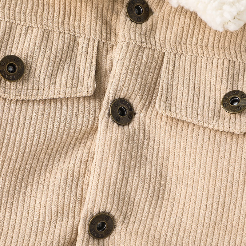 Jacke Cord-Teddy-Futter beige Boaz