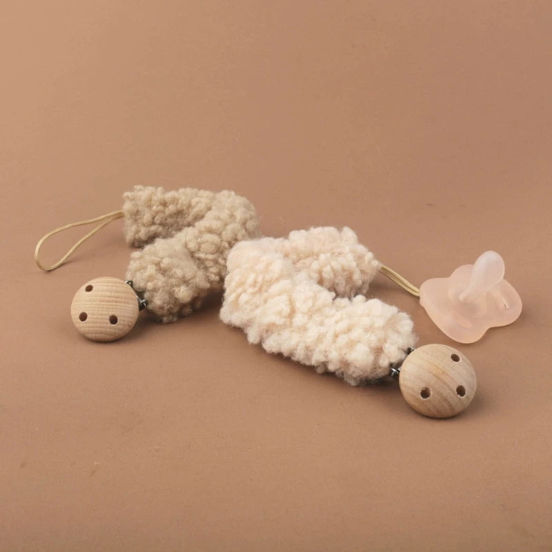 Baby teddy speenkoord beige