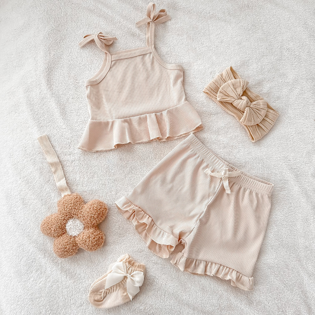 Setje ruffle Lilly beige