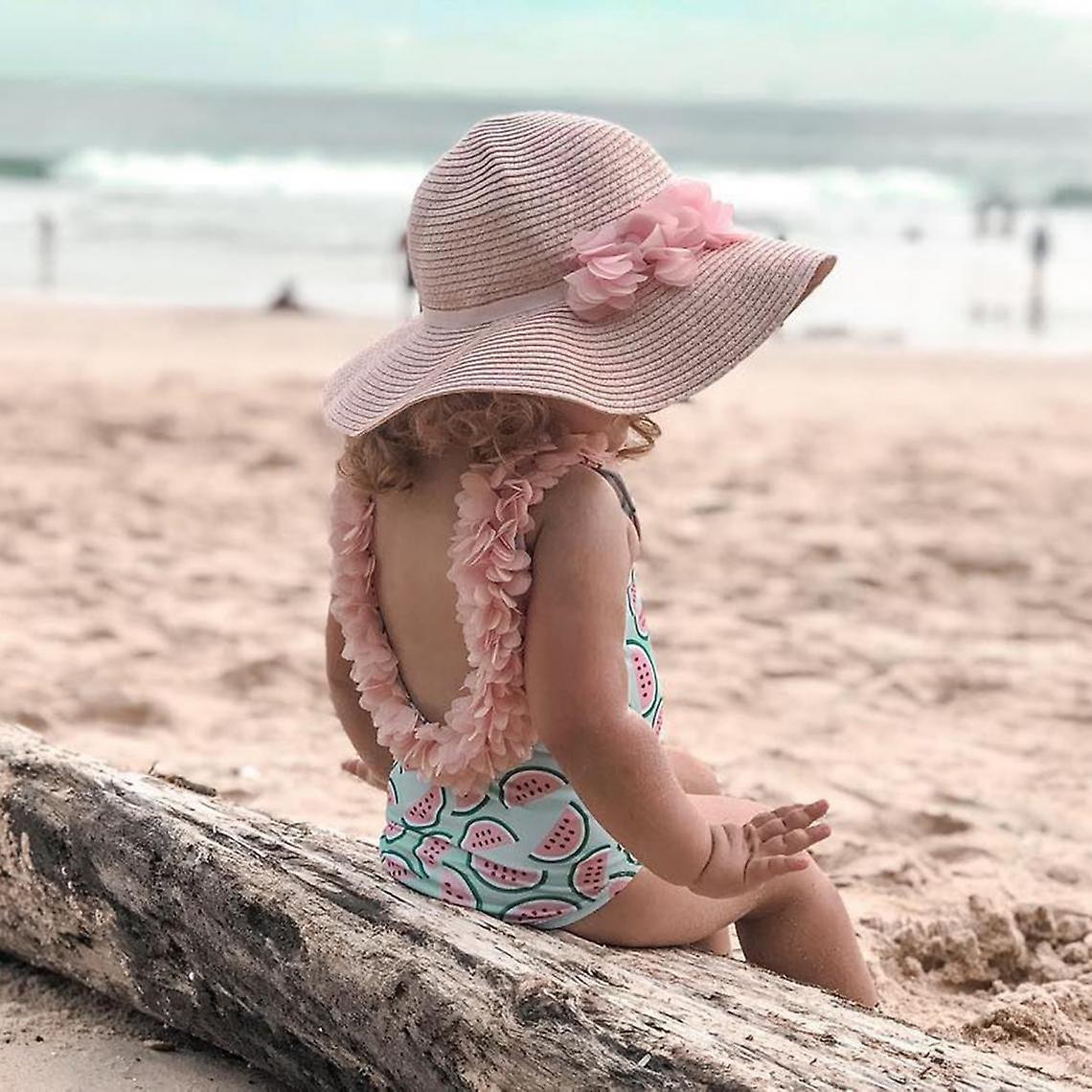 Badpakje ruffle meloentjes blauw roze - May Mays