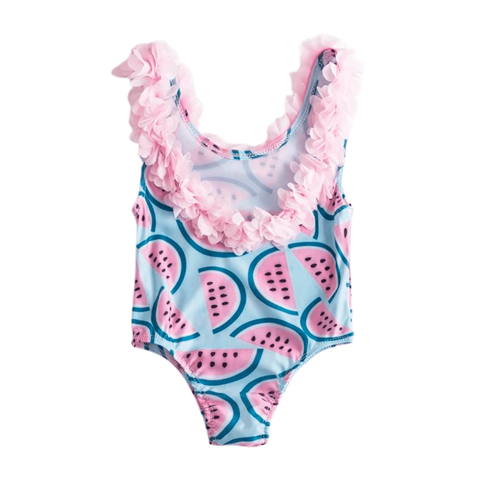 Badpakje ruffle meloentjes blauw roze - May Mays