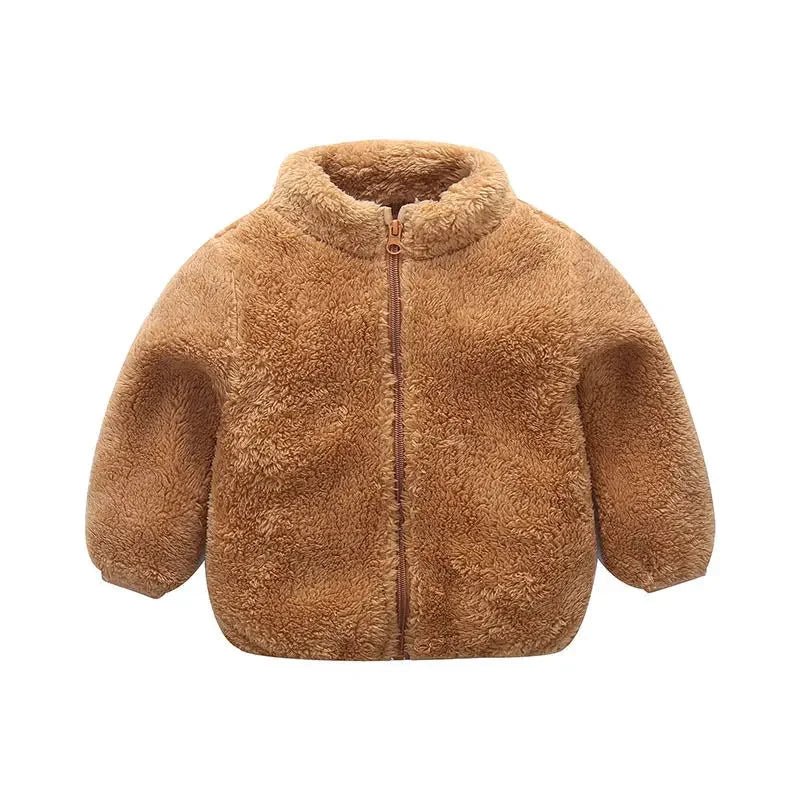 Bont fleece jasje Leyla kind bruin - May Mays