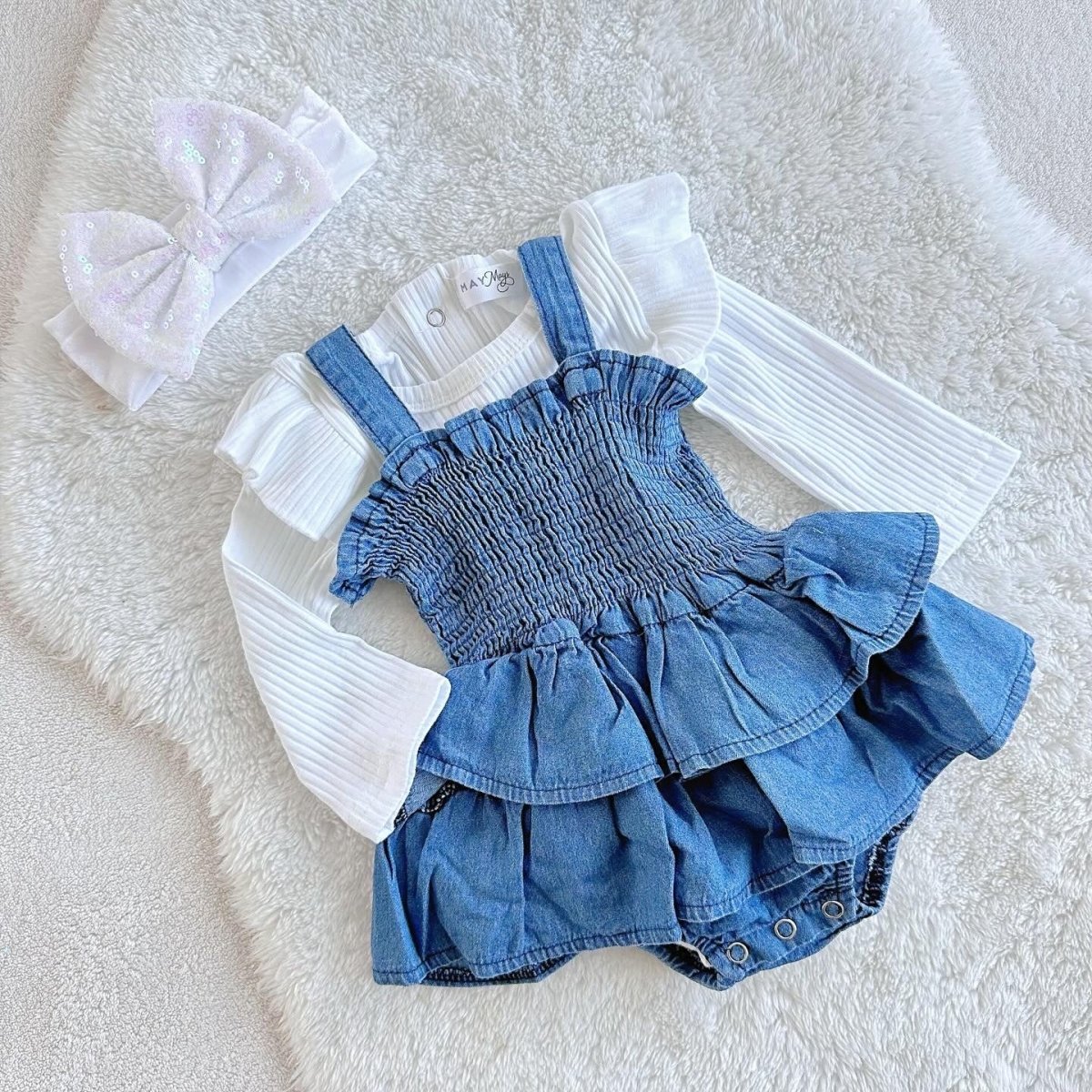 Denim romper jurkje Sophia - May Mays