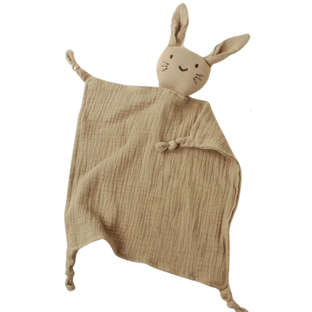 Muslin cuddle cloth - rabbit - taupe