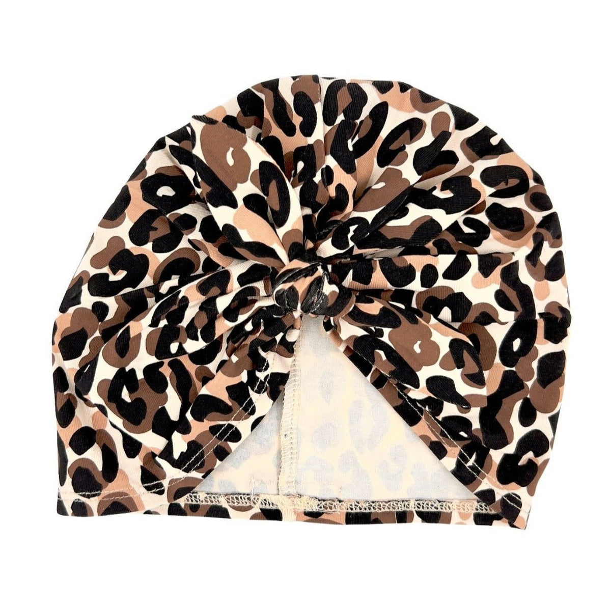Strik mutsje leopard