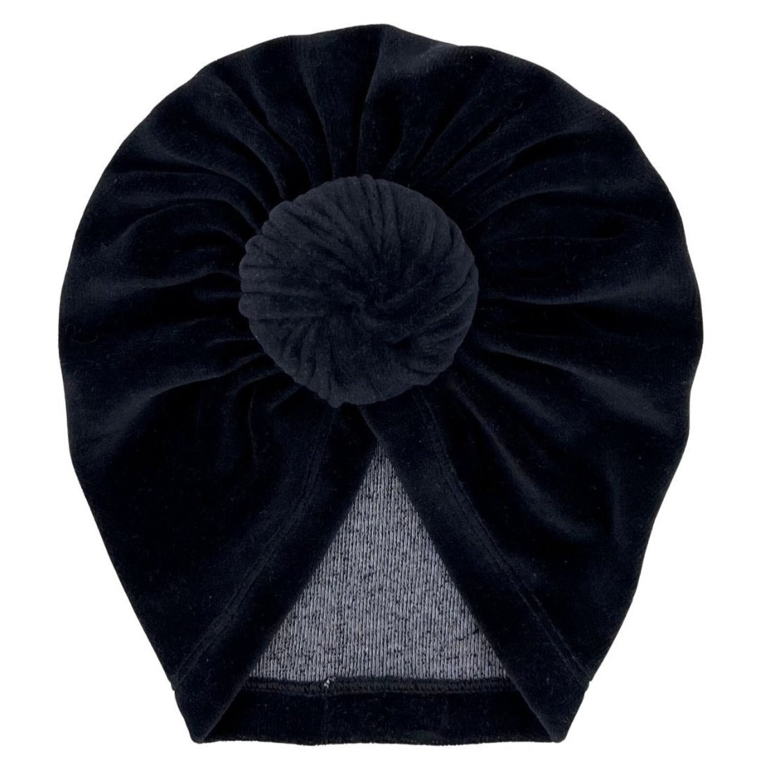 turban mutsje velvet zwart