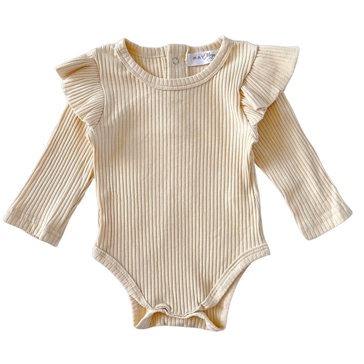 May Mays romper ruffle rib wit Isabelle - May Mays