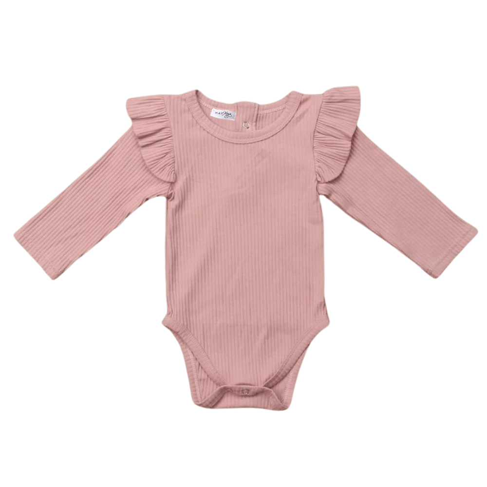 May Mays romper ruffle rib wit Isabelle - May Mays