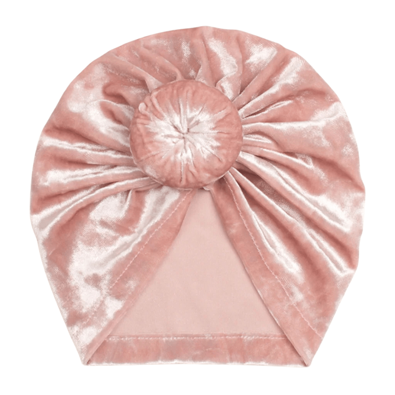 Velvet turban mutsje rose Mae - May Mays