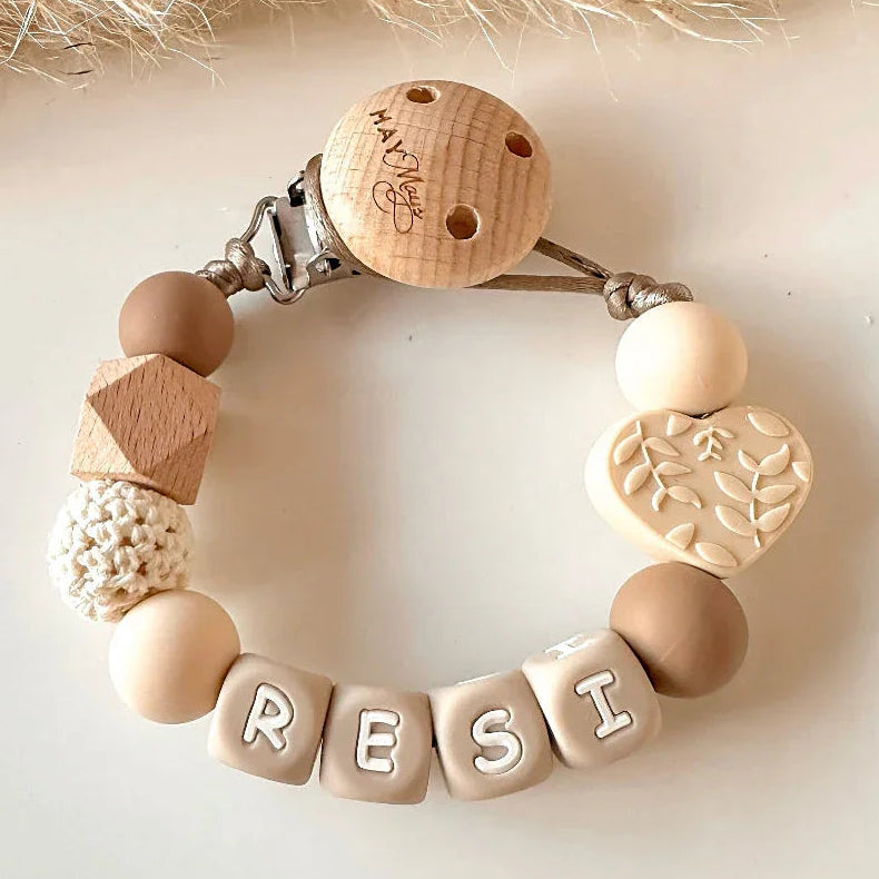 speenkoord met naam hartje naturel