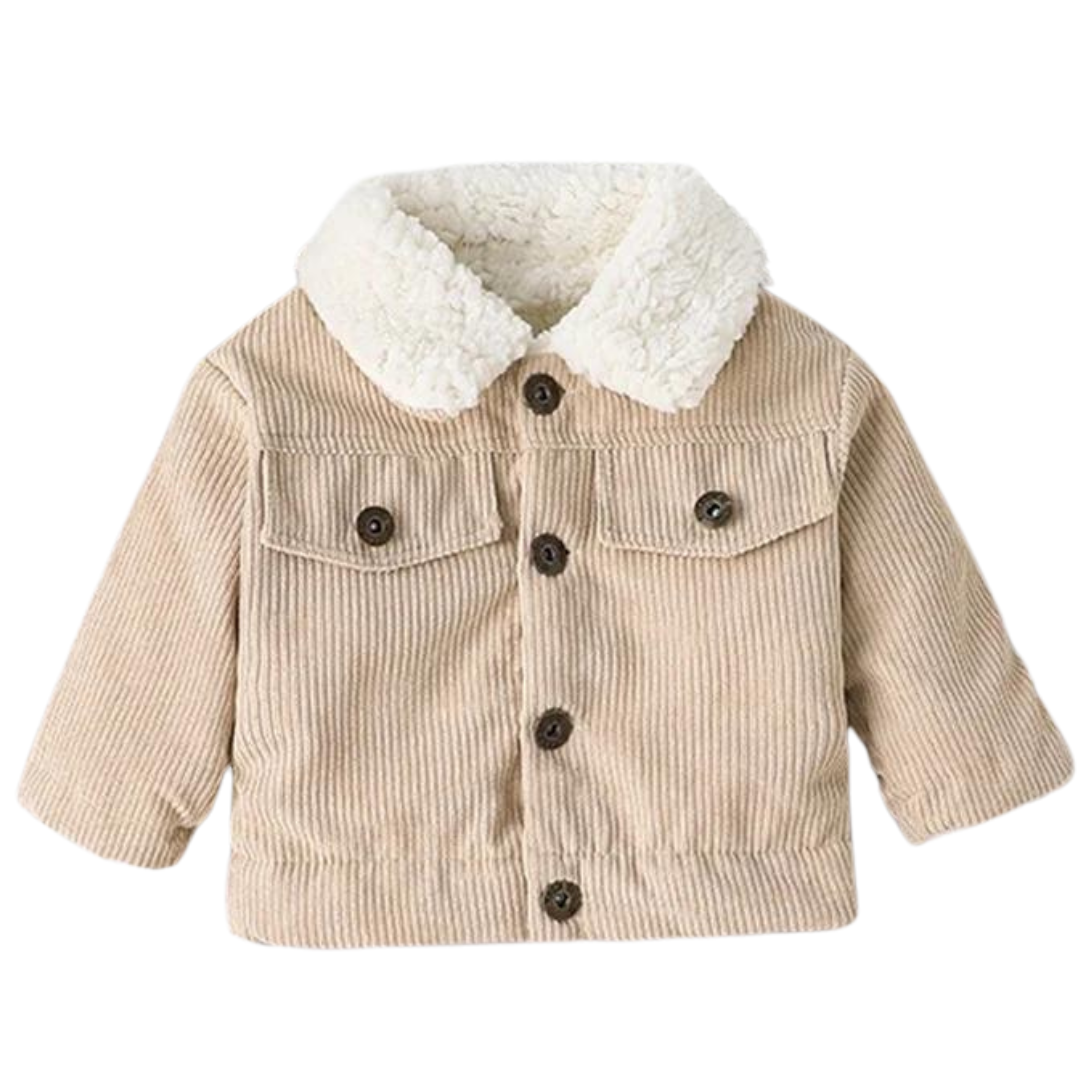 Teddy rib jasje beige Maes