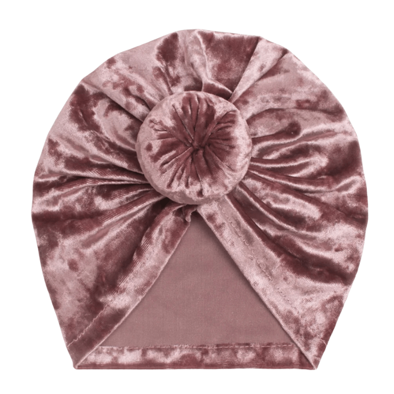 Velvet turban mutsje rose Mae - May Mays