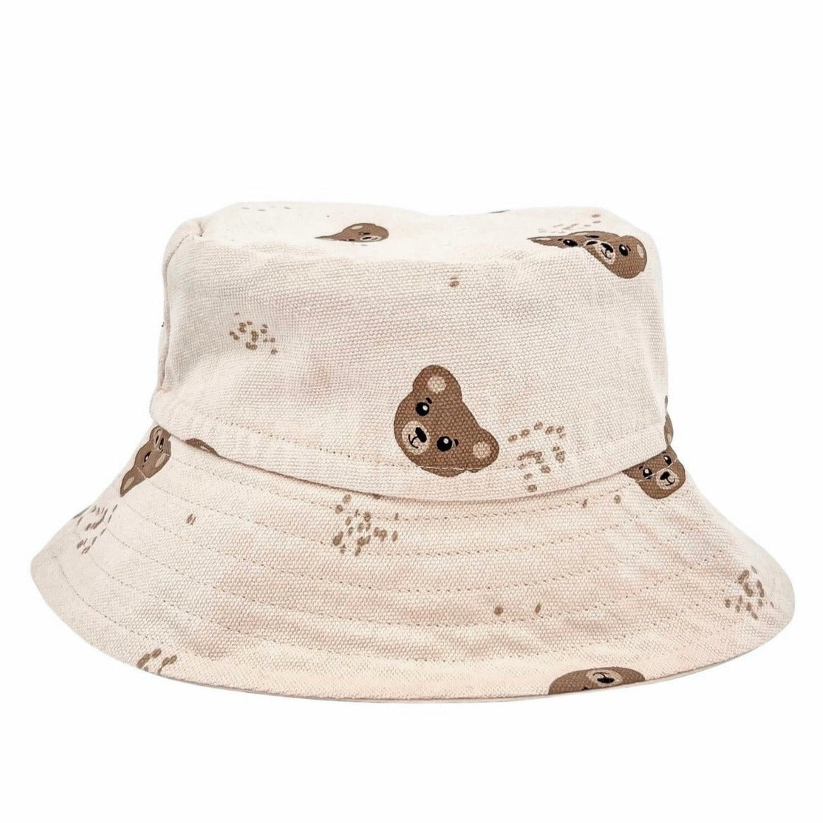 Teddy Baby Zonnehoedje / Bucket Hat | Beertjes Beige | 0-2 jaar - May Mays